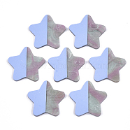 Resin Cabochons, Star, Cornflower Blue, 29x30x3mm(CRES-S360-03A)