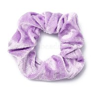 Velvet Cloth Hair Accessories, for Girls or Women, Velvet Elastic Hair Bands, Scrunchie/Scrunchy Hair Ties, Ponytail Holder, Lilac, 2~3mm, Inner Diameter: 35~43mm(OHAR-I016-02A)