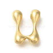 Rack Plating Brass Beads, Balloon Letter, for Personalized Name Necklaces Making, Long-Lasting Plated, Lead Free & Cadmium Free, Real 18K Gold Plated, Letter V, 23x17x7mm, Hole: 2mm(KK-S051-01G-V)