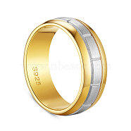 SHEGRACE Real 24K Gold Plated 925 Sterling Silver Finger Rings, with 925 Stamp, Platinum & Golden, US Size 9 3/4(19.5mm)(JR699A-02)