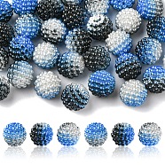 Imitation Pearl Acrylic Beads, Berry Beads, Combined Beads, Round, Marine Blue, 12mm, Hole: 1mm(OACR-FS0001-32H)