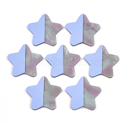 Resin Cabochons, Star, Cornflower Blue, 29x30x3mm(CRES-S360-03A)