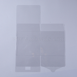 Foldable Transparent PVC Boxes, for Craft Candy Packaging Wedding Party Favor Gift Boxes, Square, Clear, 16x16x16cm(X-CON-WH0068-94F)