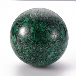 Natural Malachite Display Decorations, Round Ball, 80mm(G-N330-029)