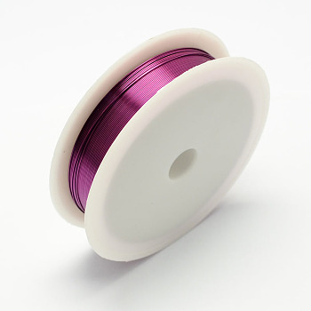 Round Copper Wire for Jewelry Making, Purple, 28 Gauge, 0.3mm, about 68.89 Feet(21m)/roll, 10 rolls/set