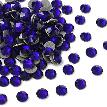 Preciosa&reg Crystal Hotfix Flatback Stones, Czech Crystal, Round(438 11 612 Chaton Rose VIVA 12 &reg), 30240 Cobalt Blue, SS8(2.3~2.5mm)