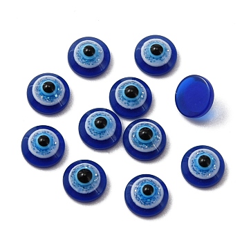 Resin Cabochons, Evil Eye, Nail Art Decorate Accesosries, Blue, 6x3mm