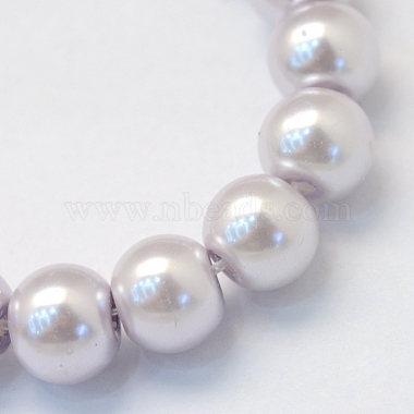 Backen gemalt pearlized Glasperlen runden Perle Stränge(X-HY-Q003-4mm-25)-2