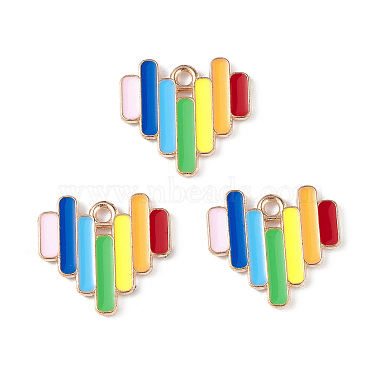 Rainbow Color Pride Alloy Enamel Pendants(ENAM-K067-13)-2
