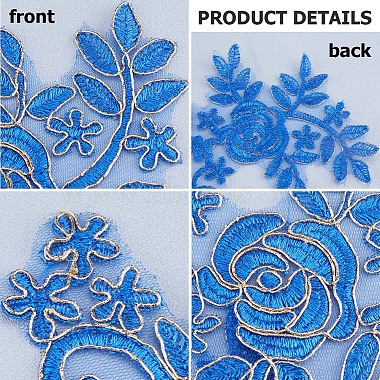 Polyester Metallic Embroidery Lace Appliques(DIY-WH0401-94A)-6