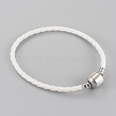 3mm White Imitation Leather Bracelet Making