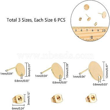 304 conclusions de boucles d'oreille en acier inoxydable(STAS-NB0004-32G)-2