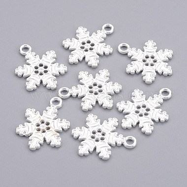Silver Snowflake Alloy Pendants