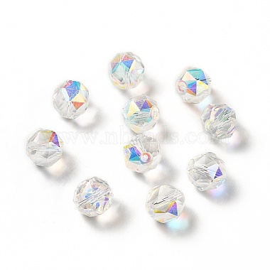 Clear AB Round Glass Beads