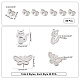 DICOSMETIC 40Pcs 2 Style 304 Stainless Steel Stud Earring Settings for Enamel(STAS-DC0003-41)-2