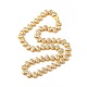 Halskette mit ovalen Gliedern aus klaren kubischen Zirkonia(NJEW-E074-02G)-1