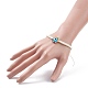 Flat Round with Evil Eye Glass & Resin Braided Bead Bracelet for Women(BJEW-JB08077)-3