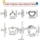 SUNNYCLUE 32Sets 4 Style Tibetan Style Alloy Toggle Clasps(FIND-SC0002-72)-2