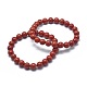 Natural Red Jasper Bead Stretch Bracelets(BJEW-K212-C-012)-1