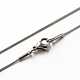 201 Edelstahl-Halsketten mit runden Schlangenketten für Damen und Herren(STAS-N103-07P)-1