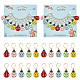 10Pcs 5 Color Alloy Enamel Beetle Charm Locking Stitch Marker(HJEW-PH01565)-1