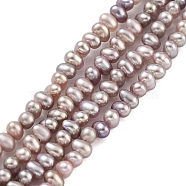 Natural Cultured Freshwater Pearl Beads Strands, Potato, Rosy Brown, 2.8~3.2mm, Hole: 0.5mm, about 70pcs/strand, 7.68 inch(19.5cm)(PEAR-C003-11C)