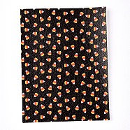 Halloween Theme Imitation Leather Fabric, for Garment Accessories, Colorful, 21x16x0.05cm(DIY-D025-A07)