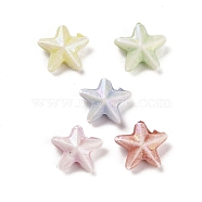 Plastics Beads, Craft Beads,  Mixed Color, Starfish, 10.5x5mm, Hole: 1.6mm, about 2000pcs/500g(KY-B004-16C)