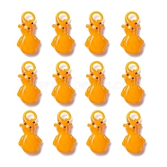 Handmade Lampwork Glass Pendants, Bears, Dark Orange, 22~26x12~16x8~10mm, Hole: 1.5~2.5mm(LAMP-L074-04)