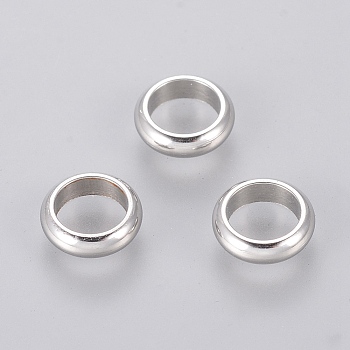 304 Stainless Steel Beads, Ring, Stainless Steel Color, 7x2mm, Hole: 5mm