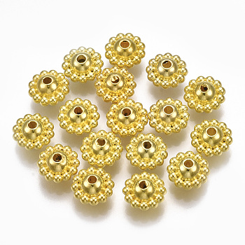 CCB Plastic Beads, Planet, Golden, 9x5.5mm, Hole: 1.5mm, about 2600pcs/500g