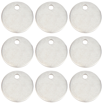 304 Stainless Steel Charms, Flat Round, Stamping Blank Tag, Stainless Steel Color, 8x0.8mm, Hole:1mm, 240pcs/box