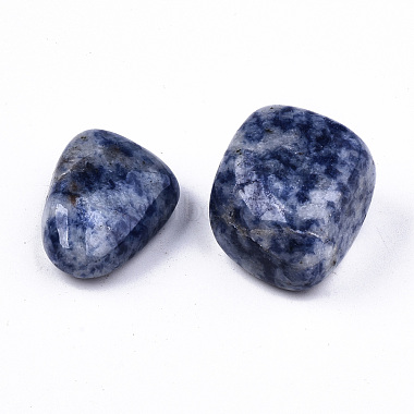 perles de jaspe tache bleue naturelle(G-N332-014)-3