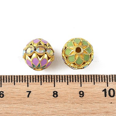 Brass & Alloy & Rhinestone Enamel Beads(RB-CBA973B-11C-G)-3