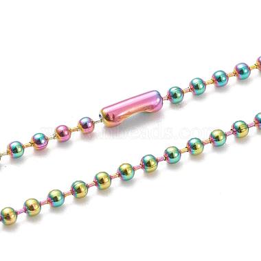 Ion Plating(IP) 304 Stainless Steel Ball Chain Necklaces(NJEW-L149-B03-M)-2
