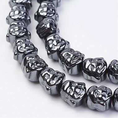 8mm Black Human Non-magnetic Hematite Beads