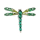 Alloy Rhinestone Dragonfly Brooch(JEWB-U006-05B-P)-1