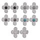 серьги-гвоздики из натуральных смешанных драгоценных камней с цветком(EJEW-JE05319-02)-1