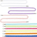 DIY Bag Handles Making Kits, Including 9Strands Opaque Acrylic Curb Chains and 10Pcs Alloy Swivel Clasps, Mixed Color, 19x13x4~4.5mm, Inner Diameter: 5x9mm(DIY-PH0002-60)