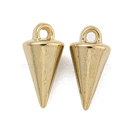 CCB Plastic Pendants, Cone Charms, Golden, 18.5x9mm, Hole: 2mm(CCB-L014-35G)