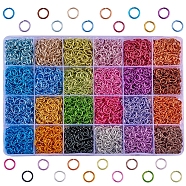 4800Pcs 24 Colors Aluminum Wire Open Jump Rings, Mixed Color, 18 Gauge, 8x1mm, 200pcs/colors(ALUM-SZ0001-09)