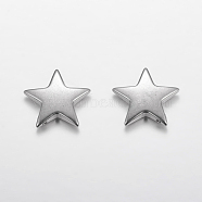 201 Stainless Steel Stamping Blank Tag Pendants, Christmas Star, Size: about 13.5mm in diameter, 2.5mm thick, hole: 1mm(STAS-Q043-1)