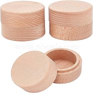 Wooden Box, Snap Cover, Column, BurlyWood, 5.2x4.05cm, Inner Size: 38mm(CON-WH0075-05)