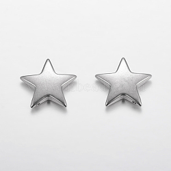 Tarnish Resistant 201 Stainless Steel Stamping Blank Tag Pendants, Christmas Star, Size: about 13.5mm in diameter, 2.5mm thick, hole: 1mm(STAS-Q043-1)