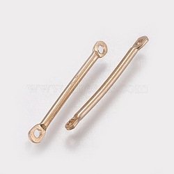 Brass Bar Links, Golden, 25x1mm, Hole: 1mm(KK-TAC0002-03E-G)