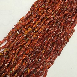 Millefiori Glass Beads Strands, Chip, Dark Red, 2~7x3~7mm, Hole: 0.2mm, 34.13 inch(X-GLAA-F050-04)