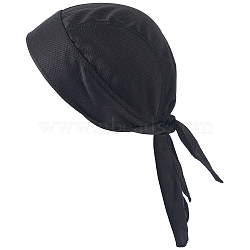 Polyester Head Scarf for Camping Cycling Biking, Black, 390x185x1mm(AJEW-WH20816-162A)