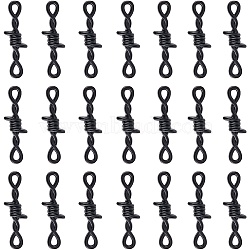 40Pcs Alloy Connector Charms, Knot Links, Electrophoresis Black, 34x10.5x4.5mm, Hole: 2.5x4mm(FIND-SC0007-86)