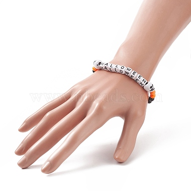 Bracelets extensibles en perles acryliques sur le thème d'halloween(BJEW-JB09193-02)-3
