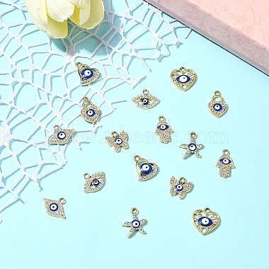 16Pcs 8 Styles UV Plating Alloy Enamel Pendants(FIND-FS0002-74)-8